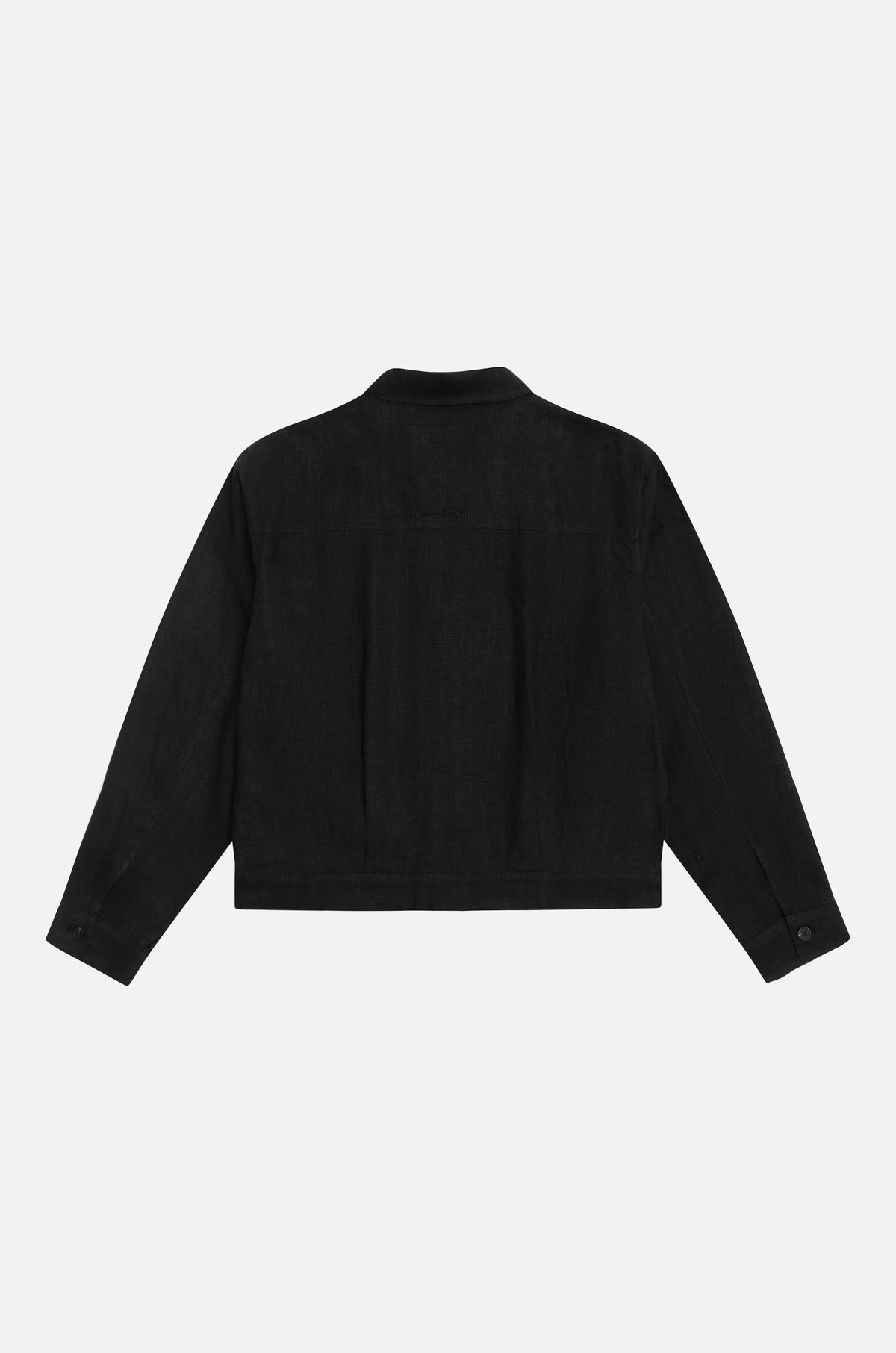 structured linen jacket  black