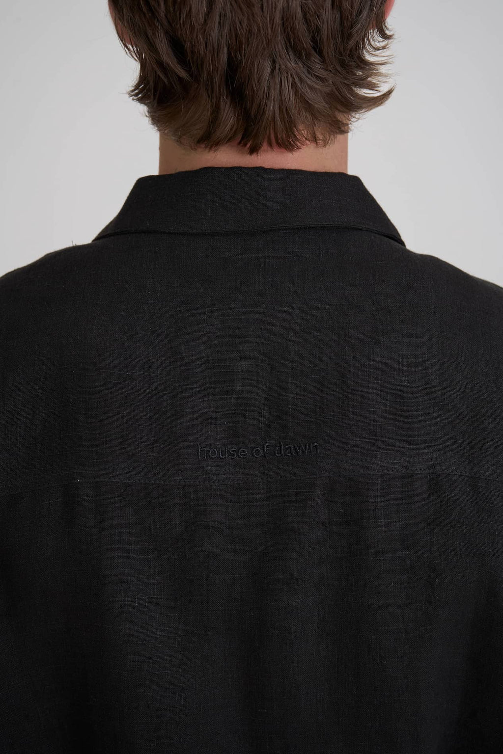 structured linen jacket  black