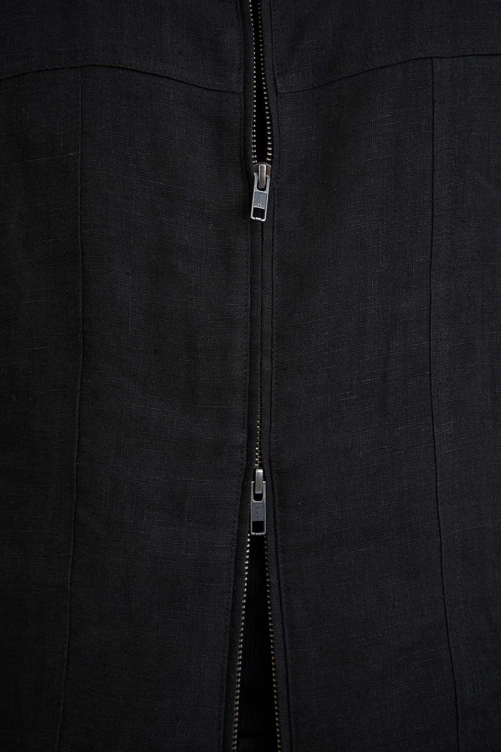 structured linen jacket  black