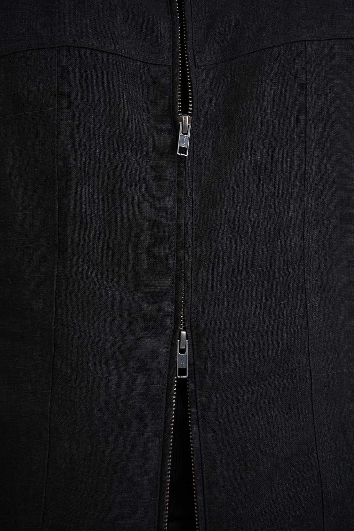 structured linen jacket  black