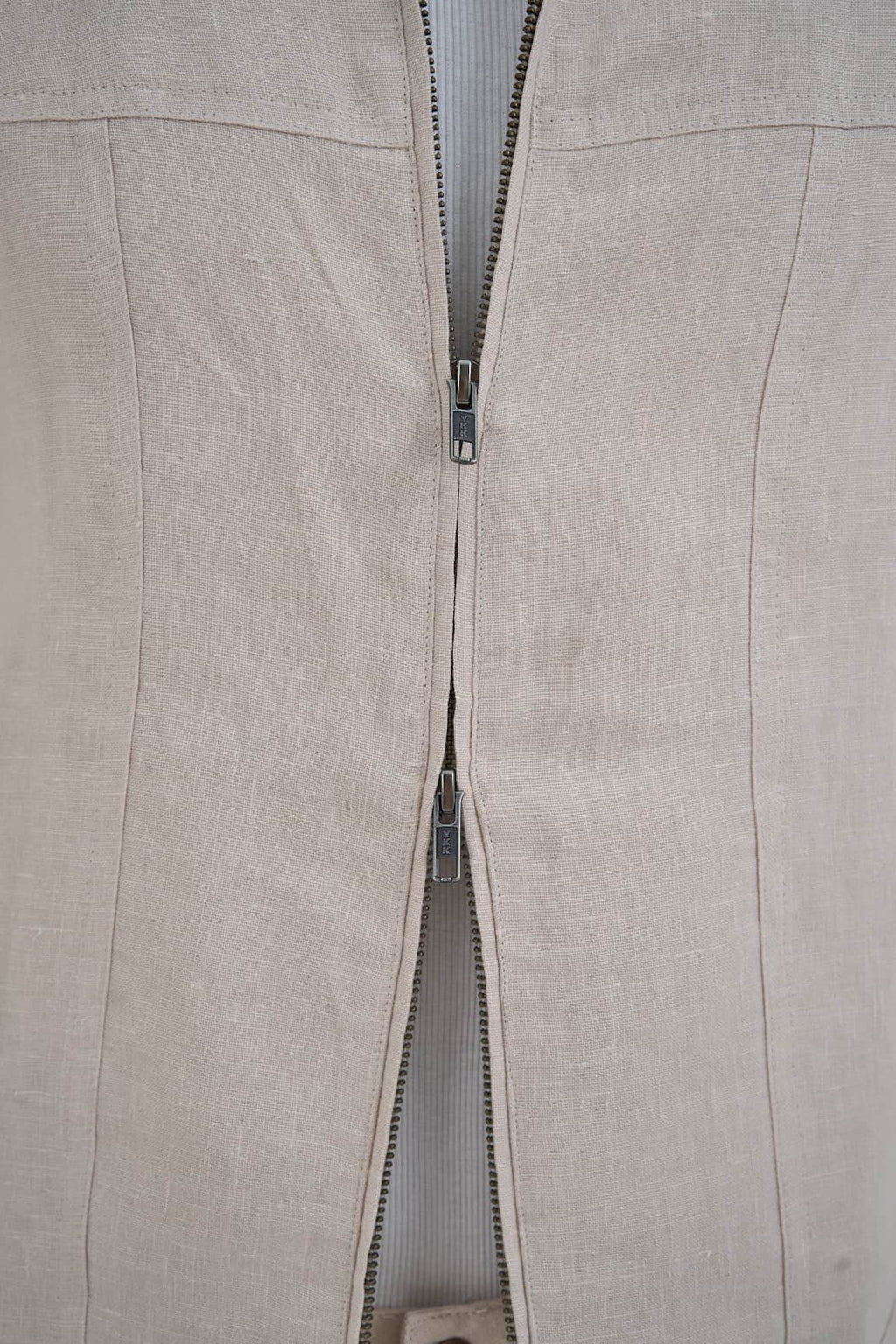structured linen jacket  tan