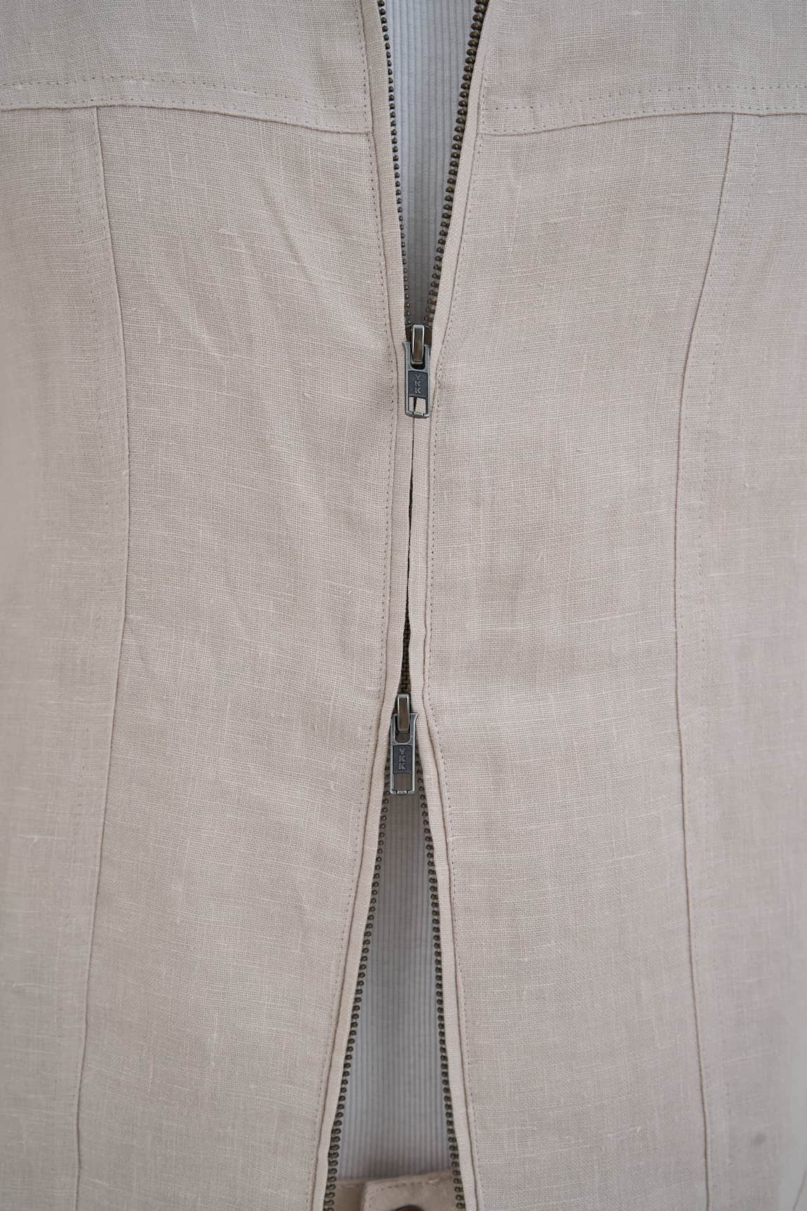 structured linen jacket  tan