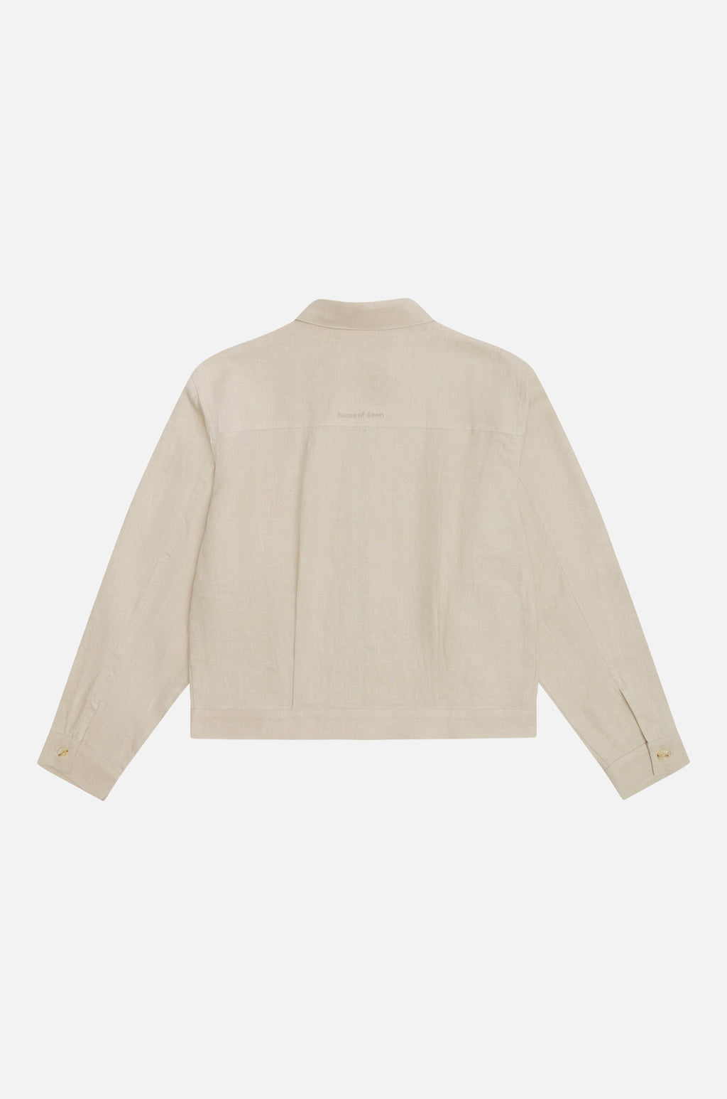 structured linen jacket  tan