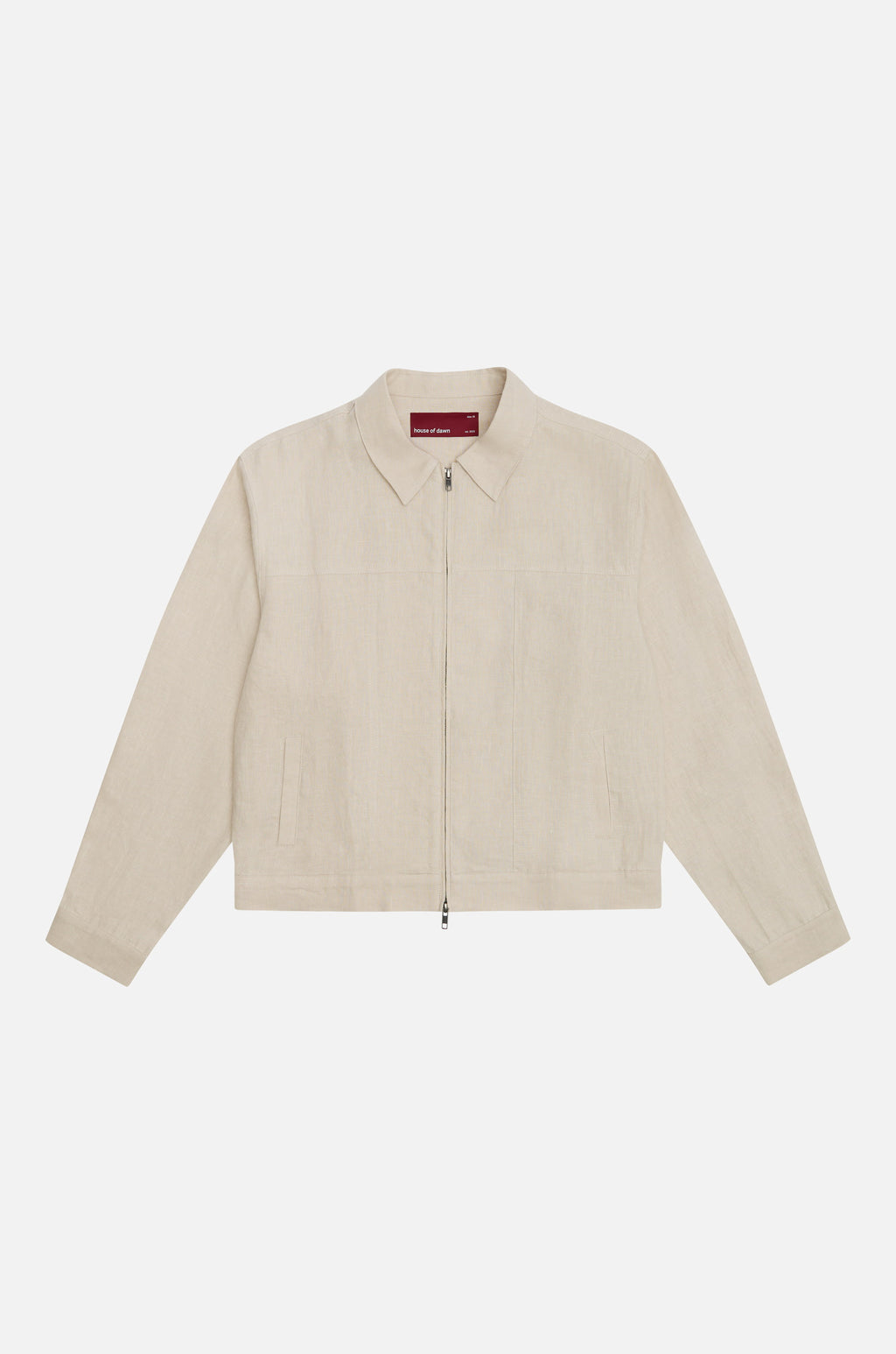 structured linen jacket  tan
