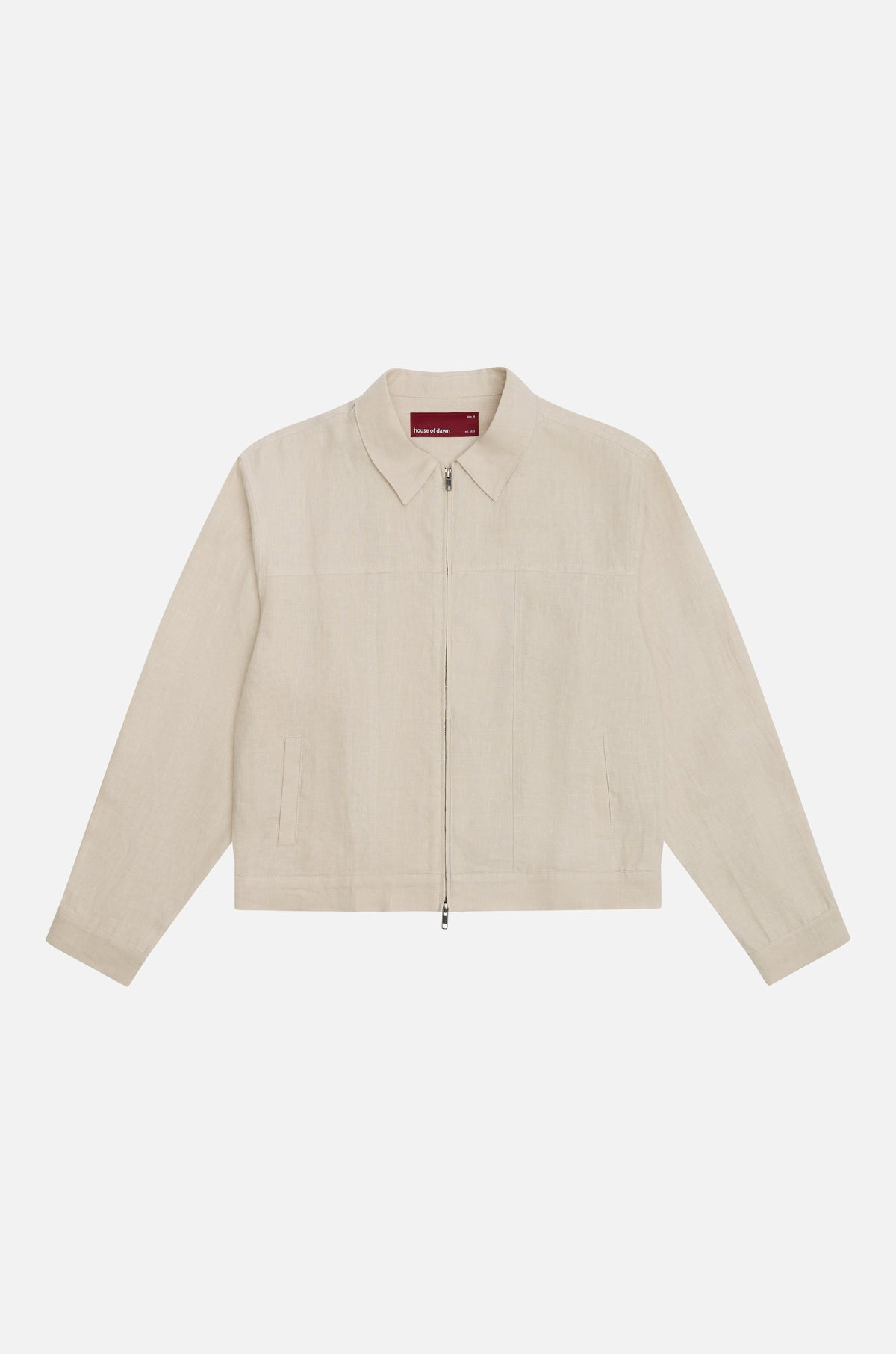 structured linen jacket  tan