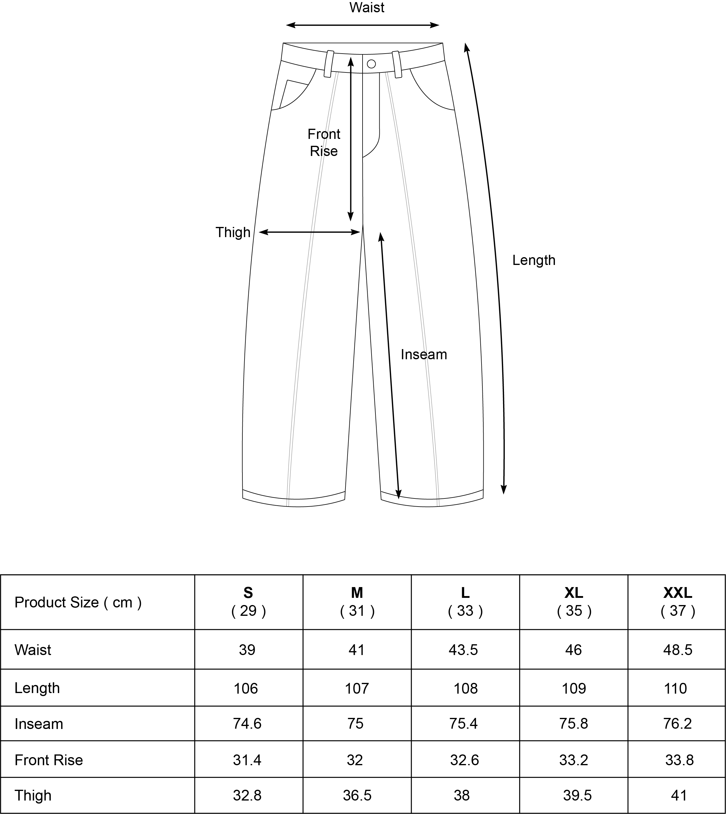 House Of Dawn Size Guide
