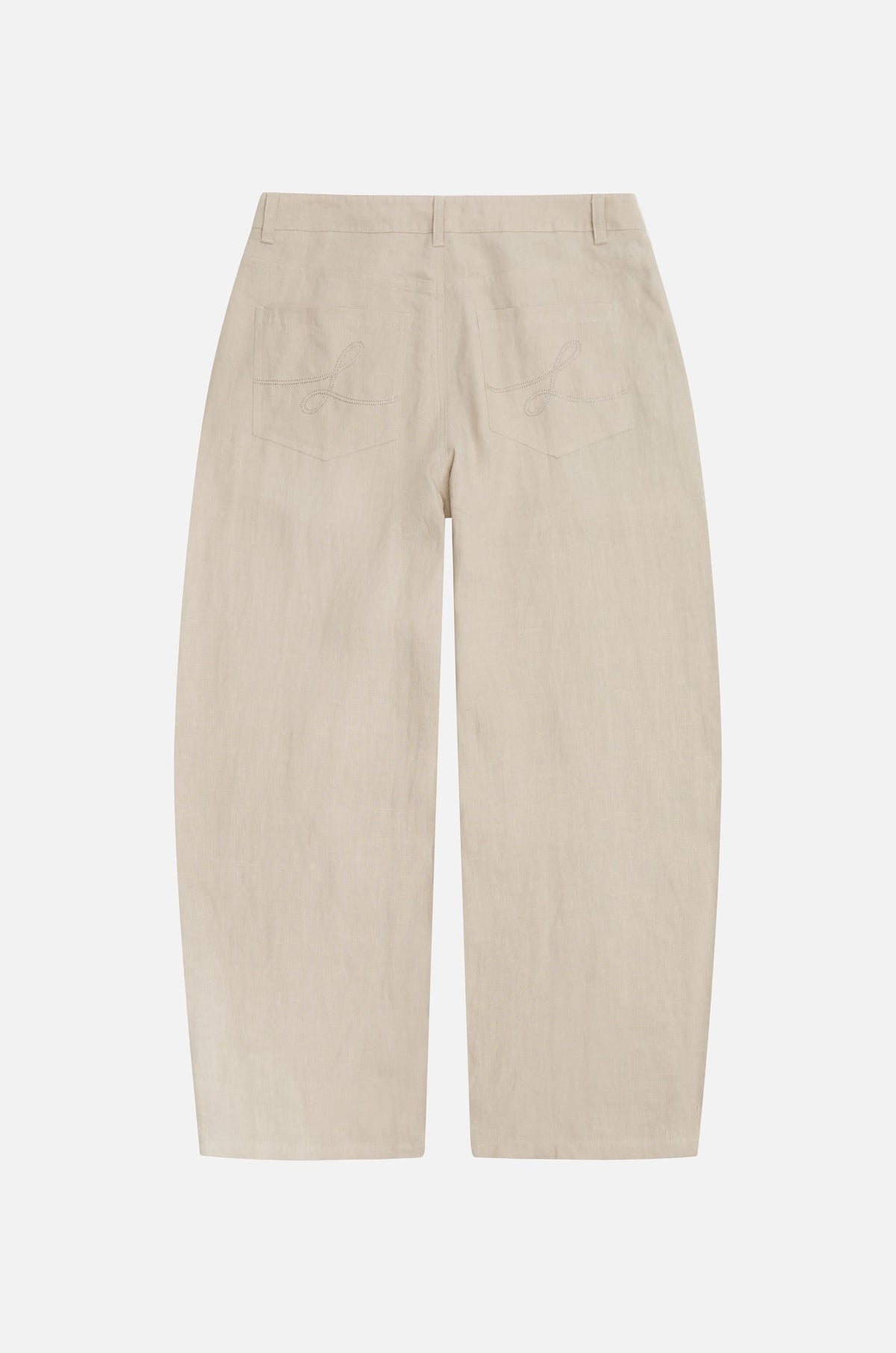 structured linen pants  tan