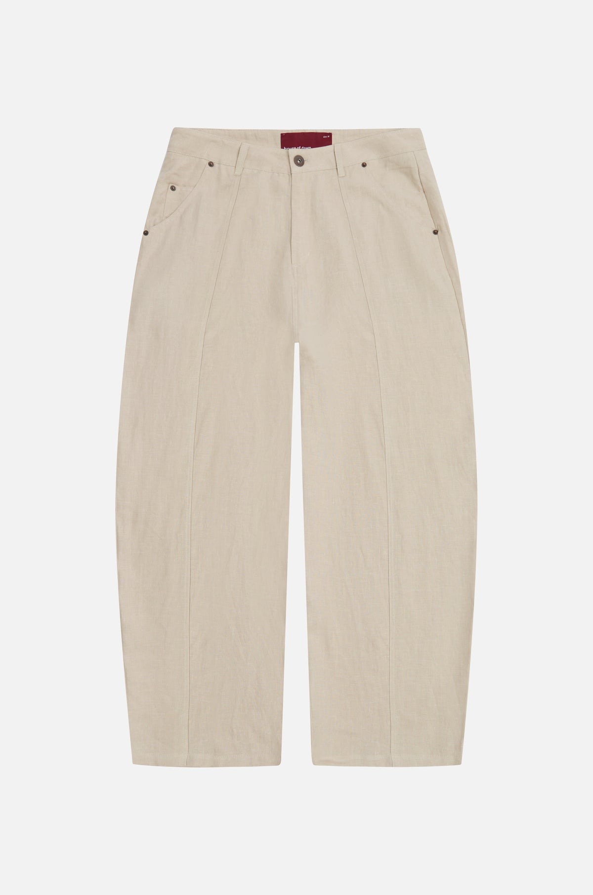 structured linen pants  tan