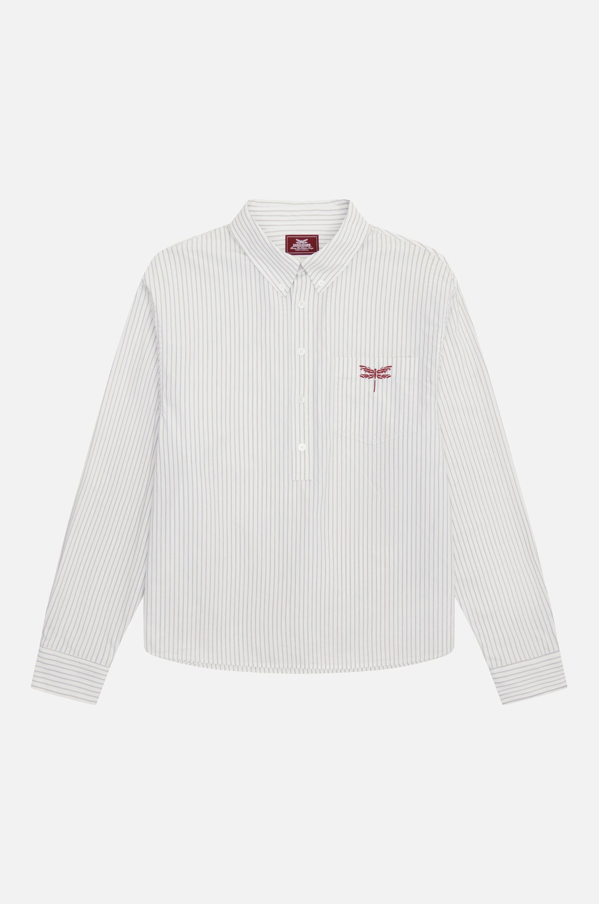 oxford polo shirt   white pinstripe