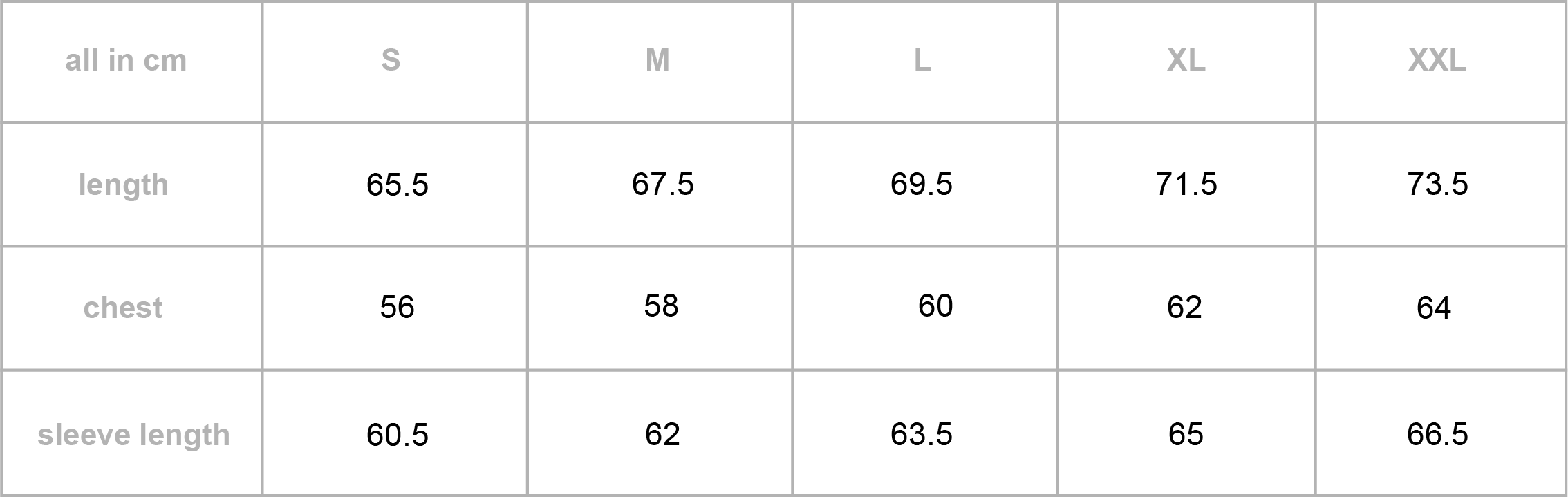 House Of Dawn Size Guide